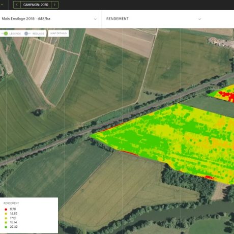 MyEasyFarm Carte de rendement remontée d'un matériel
