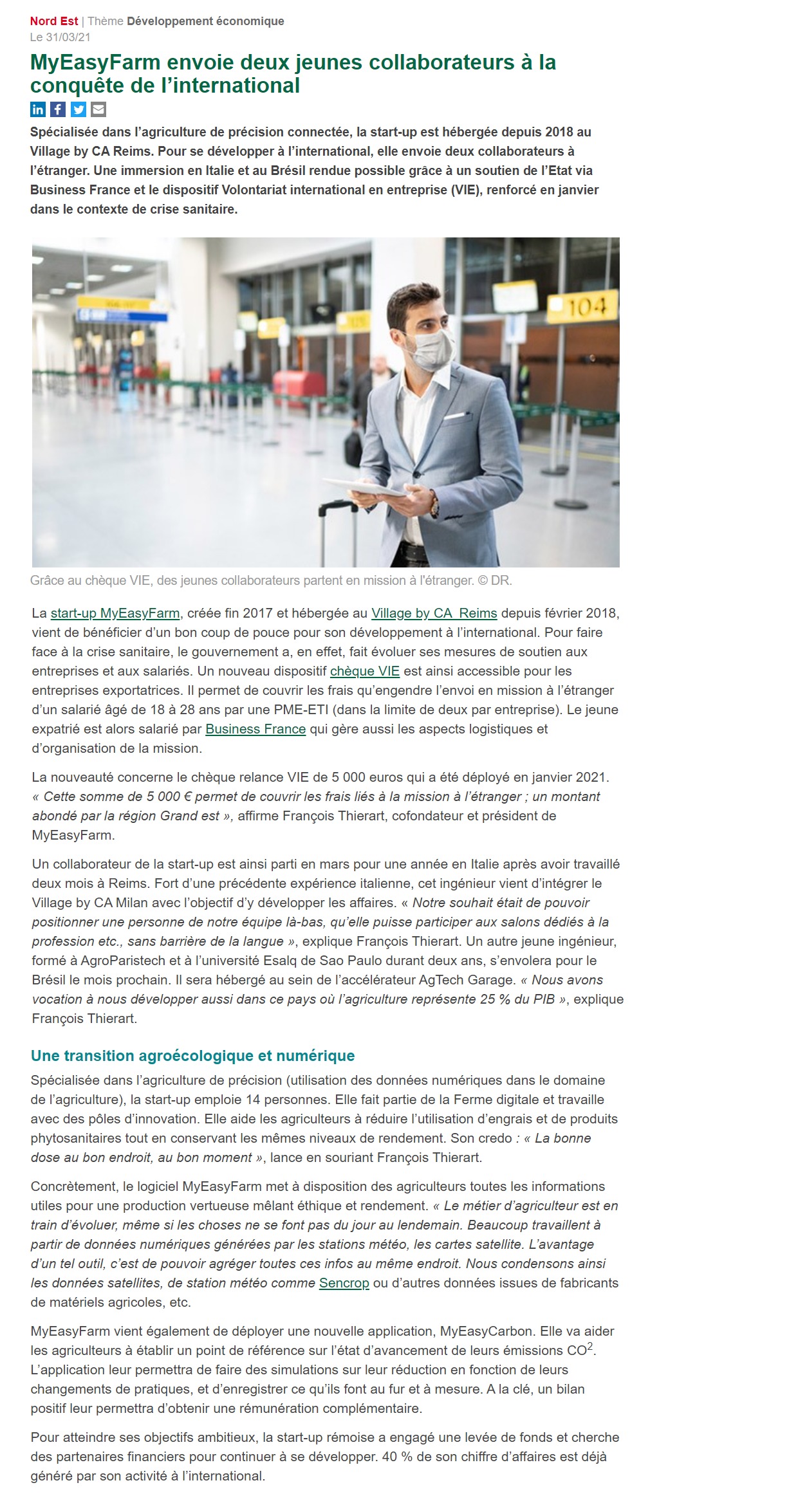 Crédit Agricole Info - MyEasyFarm
